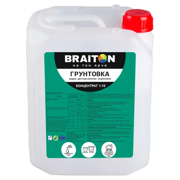 Грунтовка КОНЦЕНТРАТ 1:10 акриловая ВД Braiton Paint
